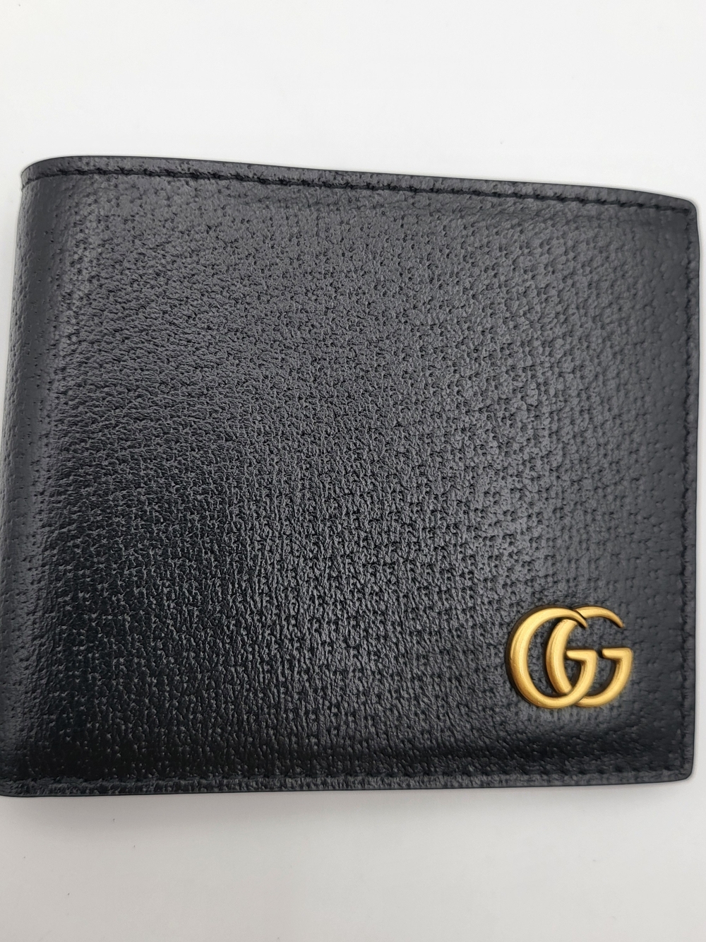 Gucci Black Grained Leather GG Bifold Wallet 428726..Like New !!!